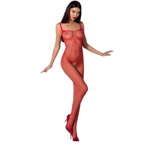 Femme BS071 bodystocking rouge taille unique — PASSION