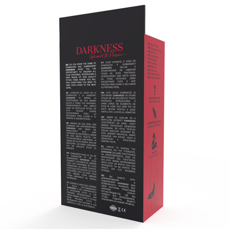 Plug anal en silicone avec queue grise — DARKNESS, vue 4
