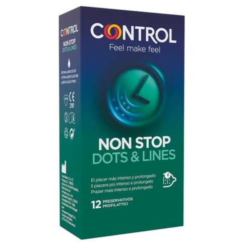 Nonstop dots AND lines condoms 12 units