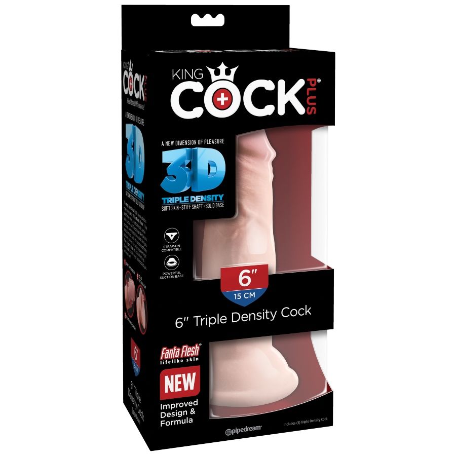 Gode triple densité 15 CM — KING COCK, vue 5