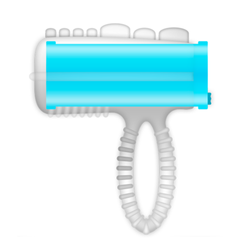 Ring tongue vibrating bleu