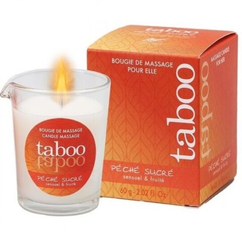 Taboo bougie de massage pour elle peche sucre parfum nectarine — RUF