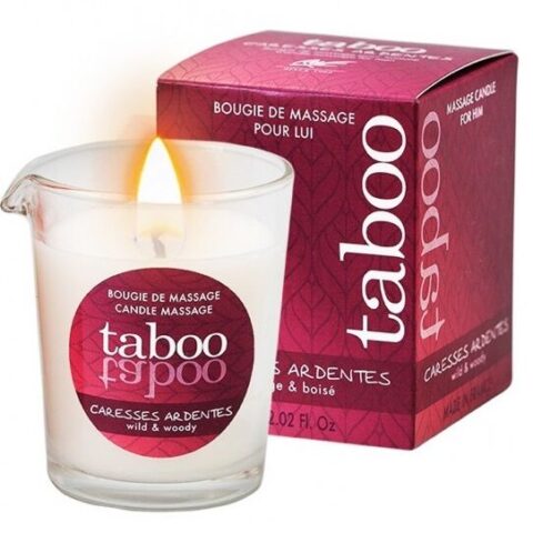 Taboo bougie de massage pour LUI caresses ardentes parfum fougère — RUF