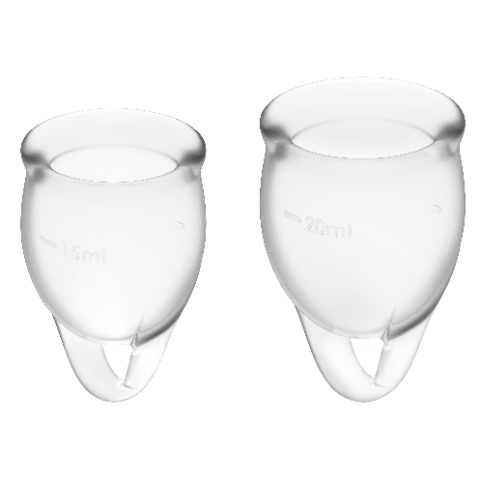 Coupe menstruelle feel confident transparente 15 + 20 ML