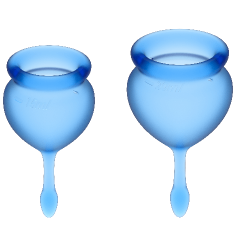 Coupe menstruelle feel good bleu foncé 15 + 20 ML — SATISFYER