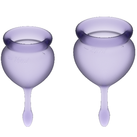 Coupe menstruelle feel good violet 15 + 20 ML — SATISFYER