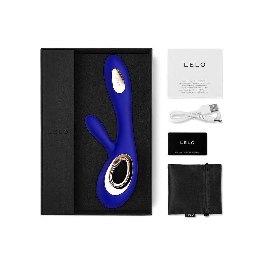 Soraya wave vibrateur rabbit bleu nuit — LELO, vue 3