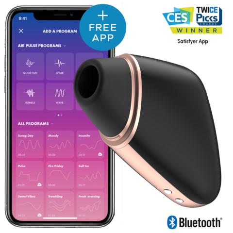 Stimulateur et vibrateur AIR love triangle noir — SATISFYER