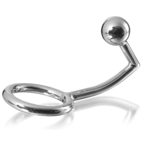 Anneau cock ring avec crochet intrus anal 45MM — METAL HARD