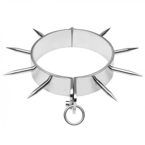 Collier desclave bdsm avec pointes — METAL HARD