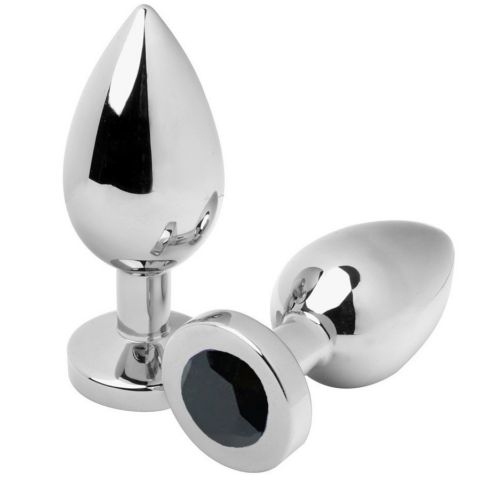 Plug anal diamant noir moyen 7,62CM — METAL HARD