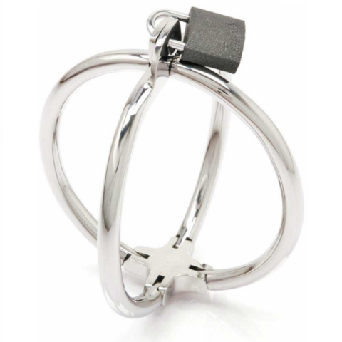 Menottes croisées , retenue en acier inoxydable — METAL HARD