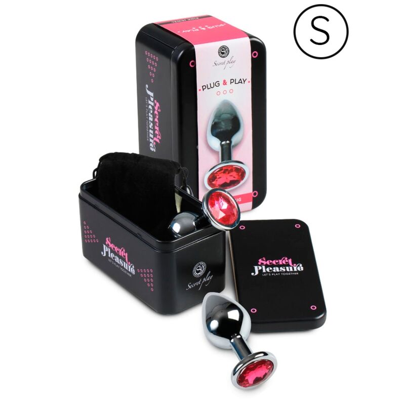 Plug anal aluminium fuchsia 7 CM — SECRETPLAY, vue 2