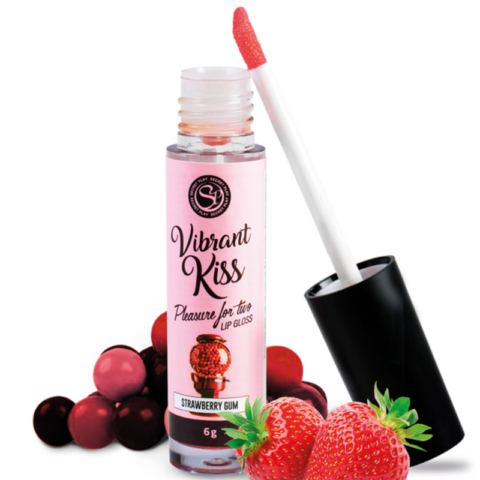 LIP gloss vibrant kiss fraise gomme — SECRETPLAY