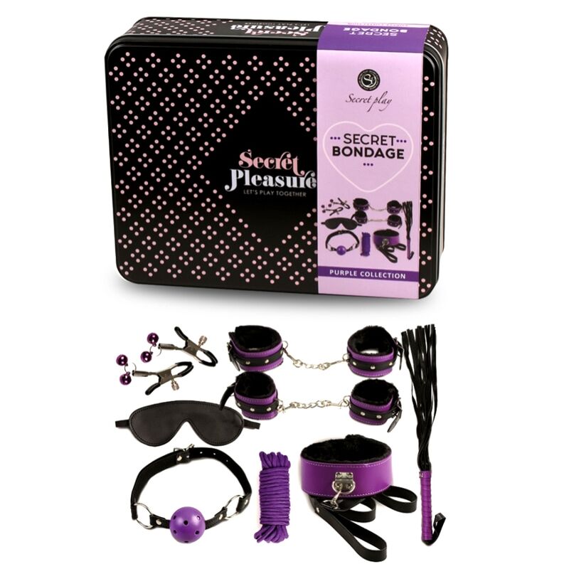 Bdsm set 8PCS purble / noir. — SECRETPLAY, vue 2