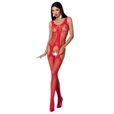 Femme BS072 bodystocking taille unique rouge — PASSION