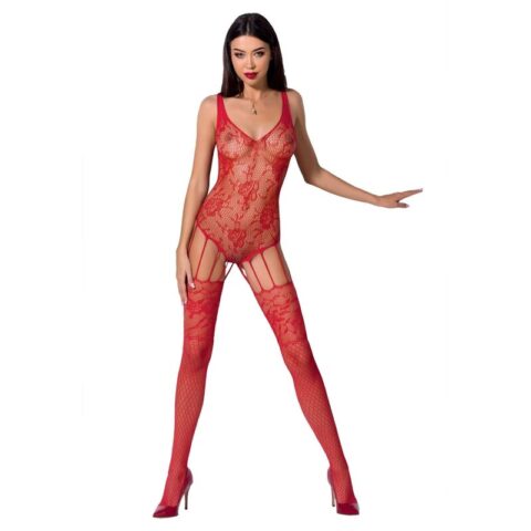 Femme BS074 bodystocking taille unique rouge — PASSION