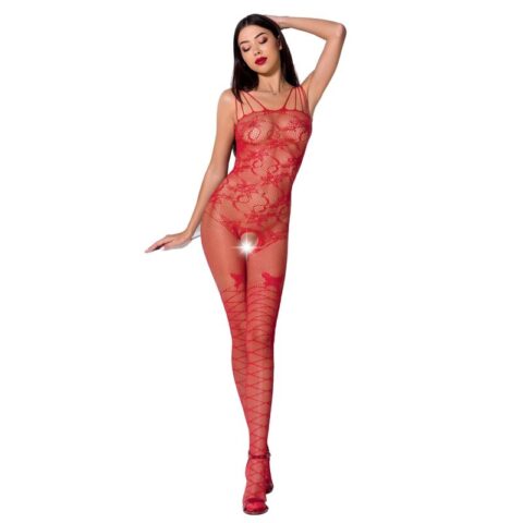 Femme BS076 bodystocking taille unique rouge — PASSION
