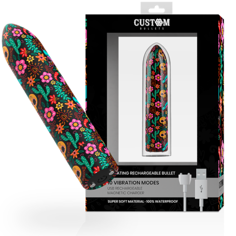 Bullets personnalisés rechargeable floral 10 intensities