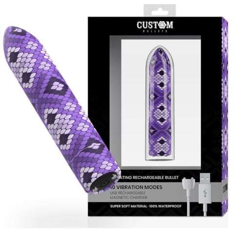 Rechargeable snake purple magnetic bullet 10V