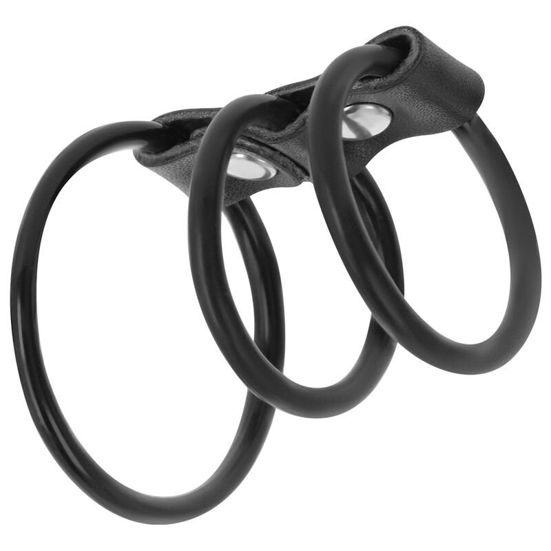 Ensemble de 3 anneaux pénis flexibles — DARKNESS, vue 2
