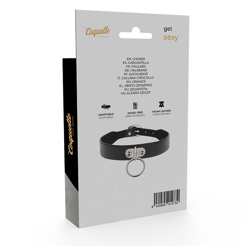 Collier en cuir vegan femme accessoire fétiche — COQUETTE CHIC DESIRE, vue 6