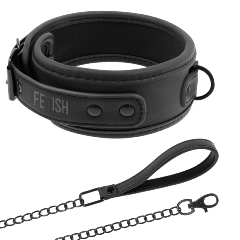 Collier chaîne doublure en noprène — FETISH SUBMISSIVE