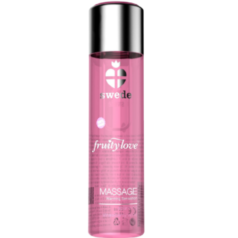 Fruity love huile de massage effet chauffant VIN mousseux fraise 120 ML — SWEDE
