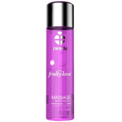 Fruity love effet réchauffant huile de massage framboise rose et rhubarbe 60 ML — SWEDE