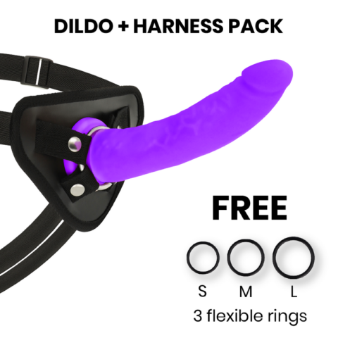 Toys arnes + dong silicone violet 20 CM -O- 4 CM — DELTA CLUB