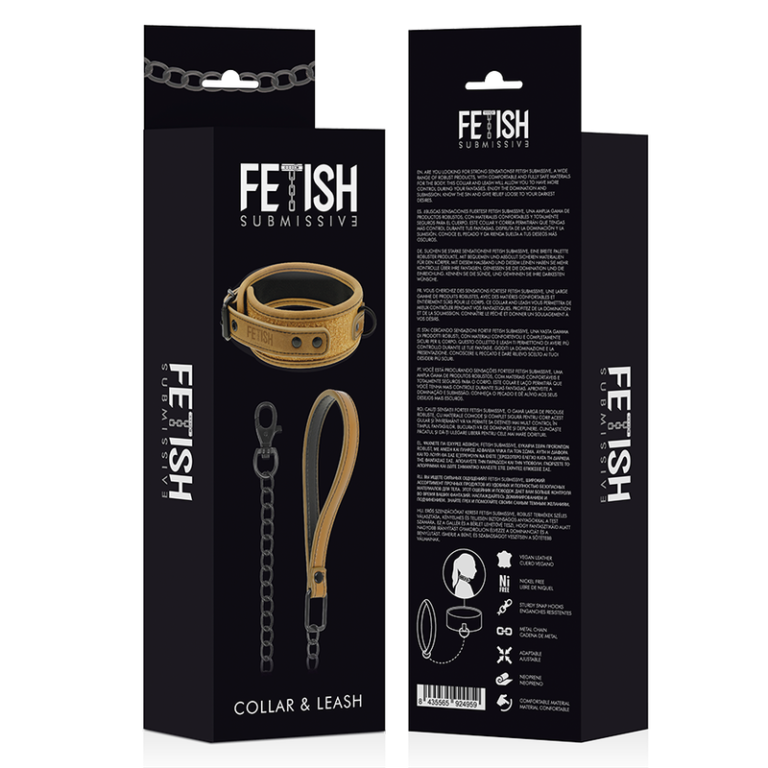 Collier chaîne doublée de néoprène — FETISH SUBMISSIVE ORIGIN, vue 4