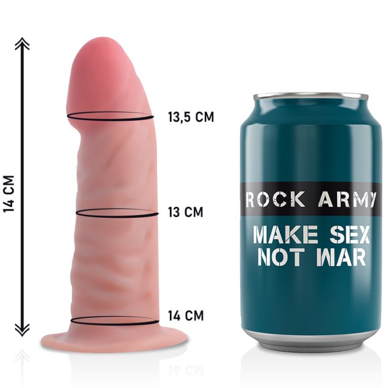 Harnais + gode réaliste tigre double densité 14 CM -O- 4.46 CM — ROCKARMY, vue 5