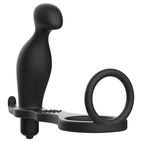 Plug anal avec anneau en silicone noir 12 CM — ADDICTED TOYS