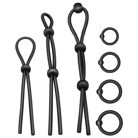 Ensemble danneau pénial flexible en silicone 7 pièces — ADDICTED TOYS