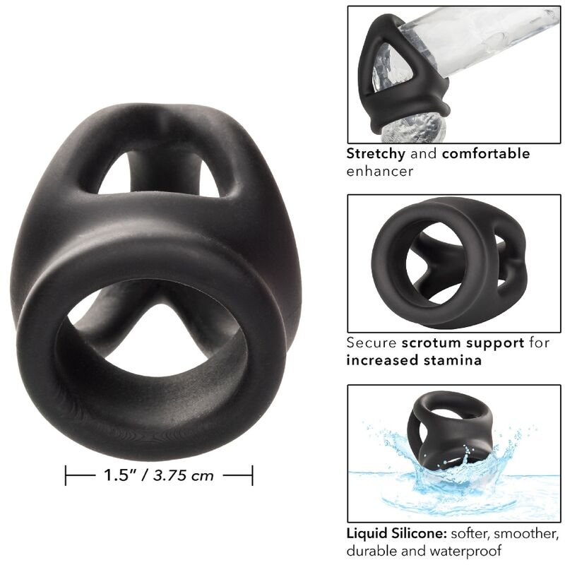 Alpha bague dual cage noir — CALEXOTICS, vue 11