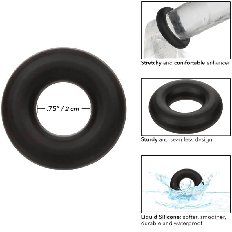 Alpha bague moyenne prolong noir — CALEXOTICS, vue 7
