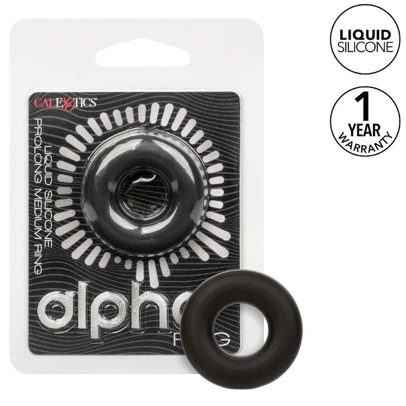 Alpha bague moyenne prolong noir — CALEXOTICS, vue 2