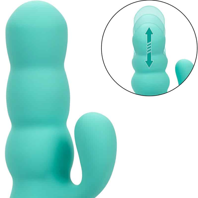 Vibrateur DEL MAR diva rabbir aqua green par california dreaming — CALEXOTICS, vue 10
