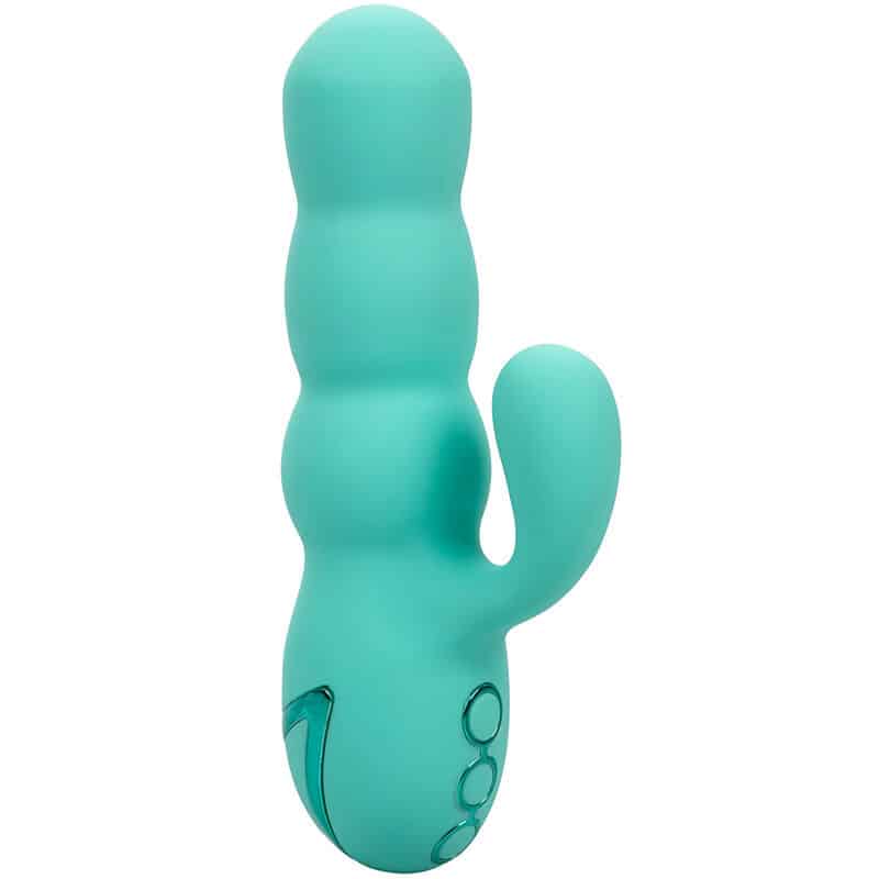 Vibrateur DEL MAR diva rabbir aqua green par california dreaming — CALEXOTICS, vue 4