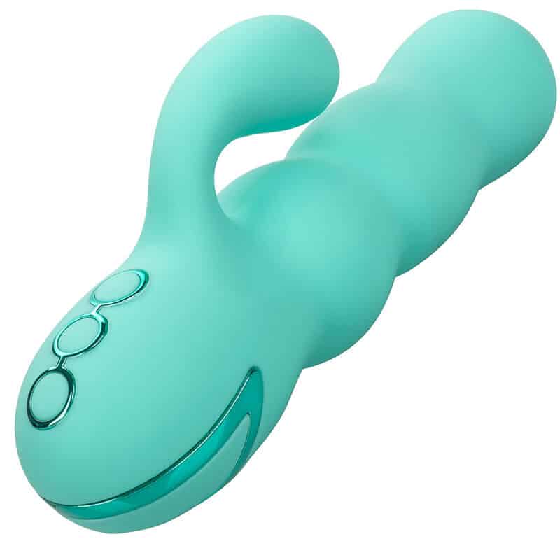 Vibrateur DEL MAR diva rabbir aqua green par california dreaming — CALEXOTICS, vue 6