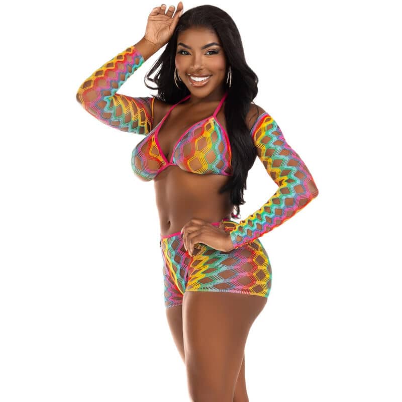 Ensemble de trois pièces multicolore — LEG AVENUE, vue 3
