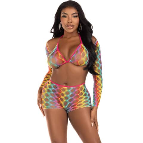 Ensemble de trois pièces multicolore