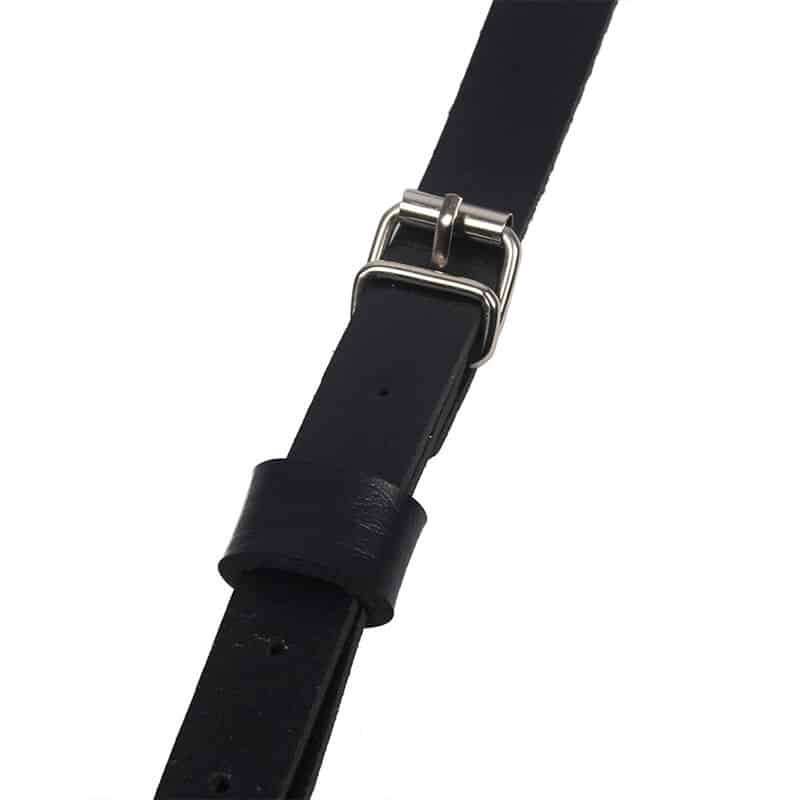 Harnais poitrine anneau cuir noir taille unique — SUBBLIME, vue 8