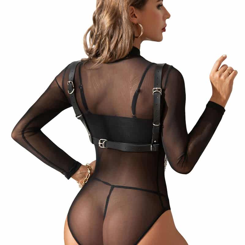Soutien-gorge harnais avec chaîne détail taille unique — SUBBLIME, vue 3