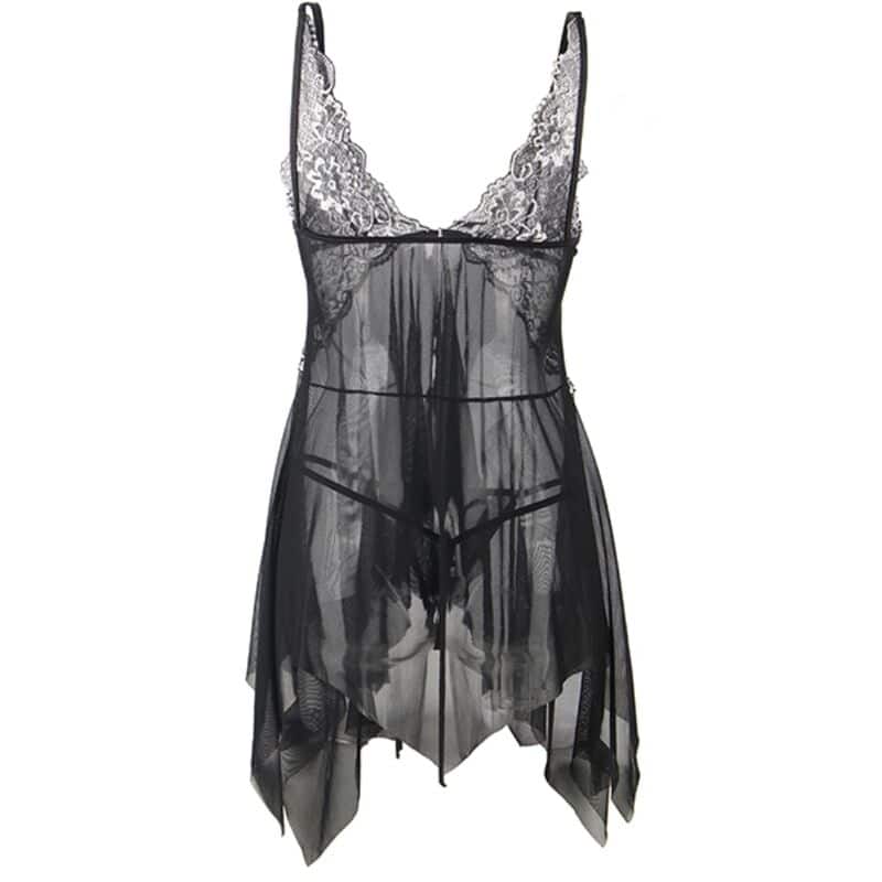 Babydoll tissu tulle poitrine dentelle S/M — SUBBLIME, vue 6