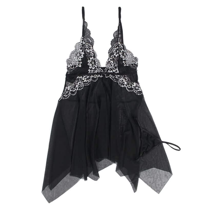 Babydoll tissu tulle poitrine dentelle S/M — SUBBLIME, vue 4