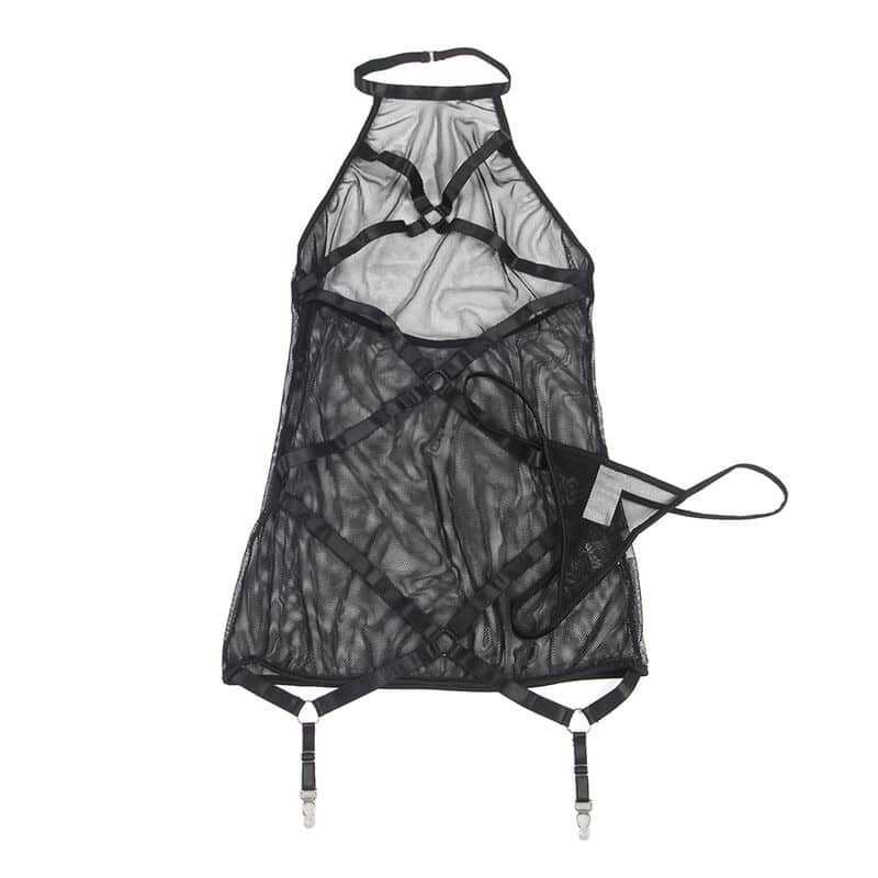 Robe transparente DOS liquide noir S/M — SUBLLIME, vue 4