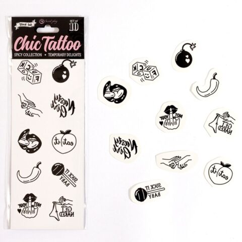 LOT de 10 tatouages temporaires spicy collection — SECRET PLAY