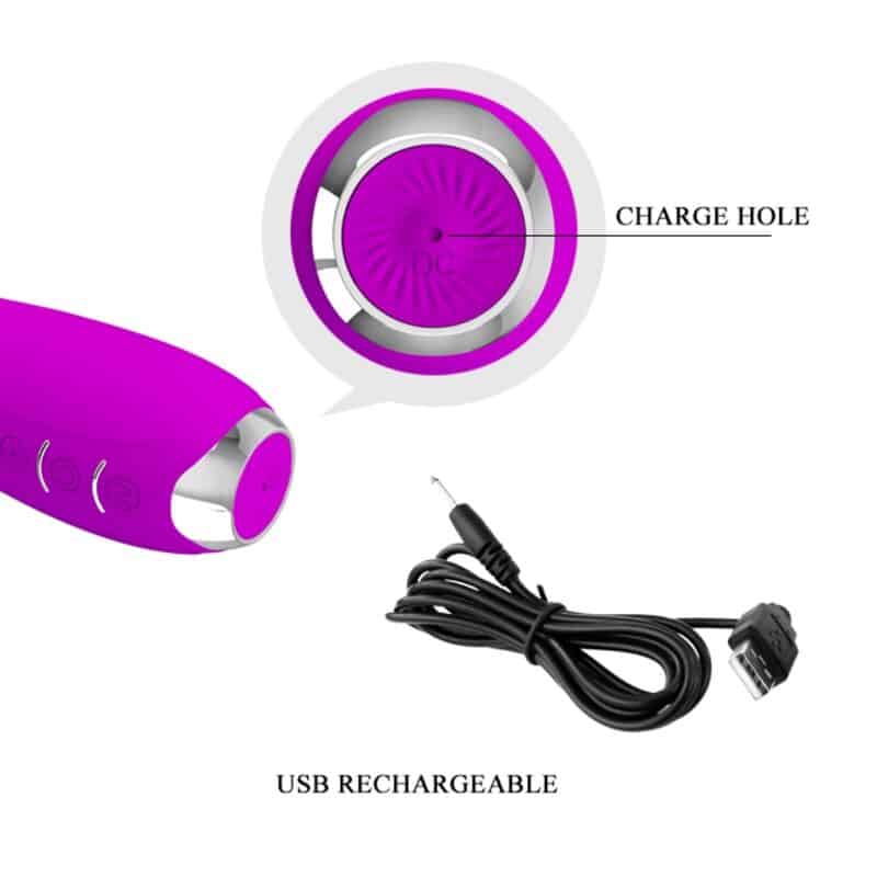 Vibrateur électrochoc rechargeable hector-imperméable violet — PRETTY LOVE, vue 7