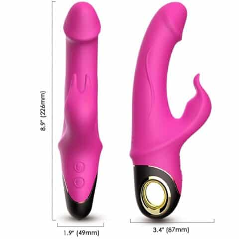 Meteror dildo vibrateur lapin rotateur fuchsia — ARMONY